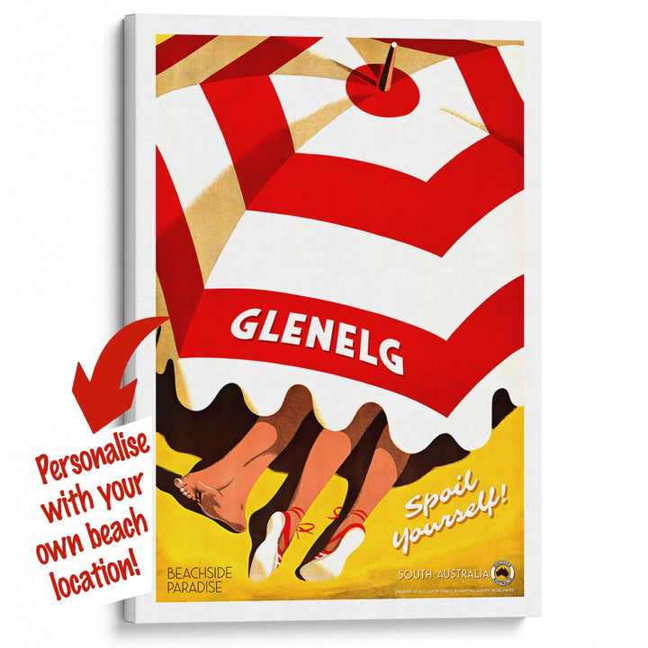 Your Own Beach Location | Personalise It Or Keep Glenelg A3 297 X 420Mm 11.7 16.5 Inches /