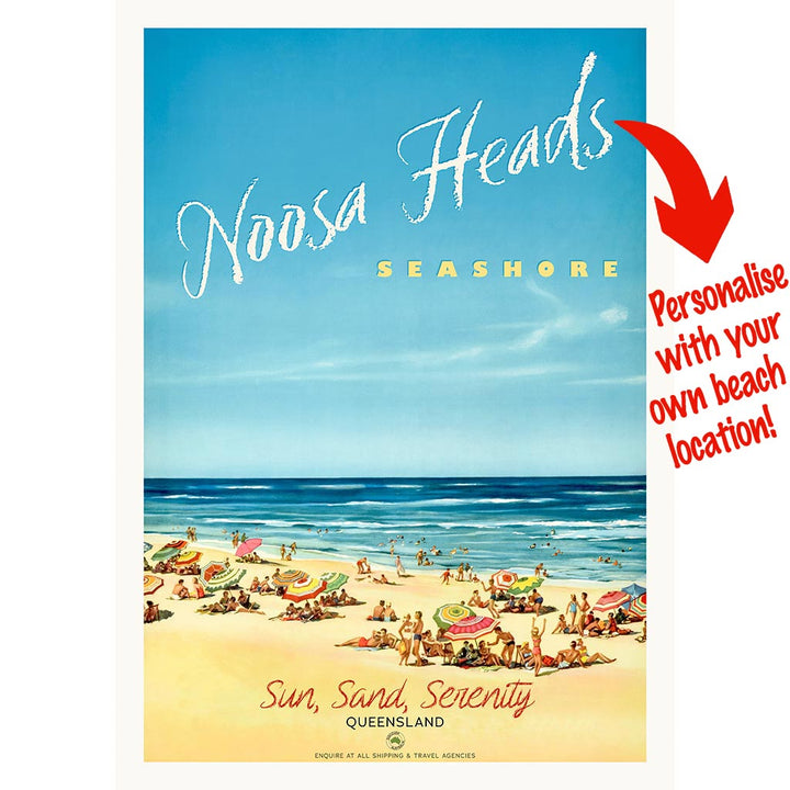 Your Own Beach Location | Personalise It Or Keep Noosa Heads A3 297 X 420Mm 11.7 16.5 Inches /