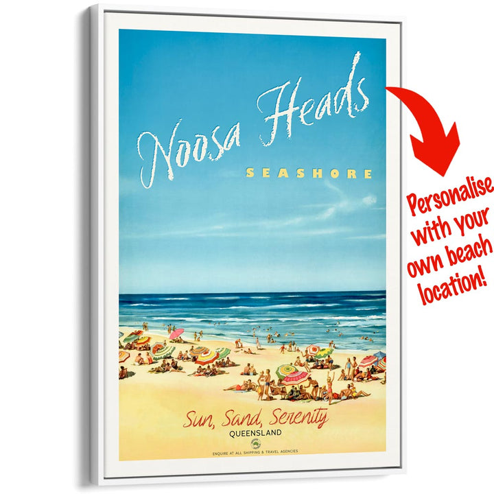 Your Own Beach Location | Personalise It Or Keep Noosa Heads A3 297 X 420Mm 11.7 16.5 Inches /