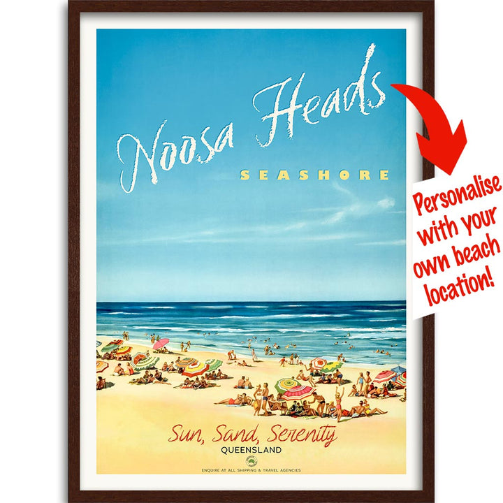 Your Own Beach Location | Personalise It Or Keep Noosa Heads A3 297 X 420Mm 11.7 16.5 Inches /