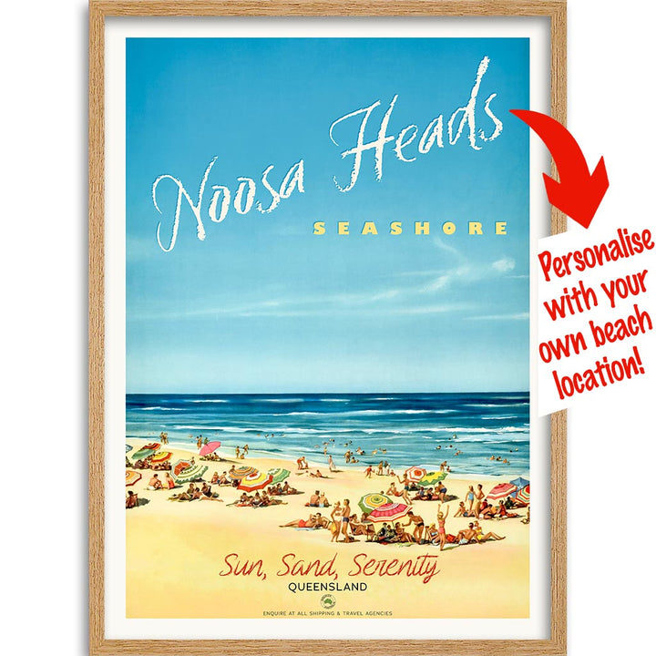 Your Own Beach Location | Personalise It Or Keep Noosa Heads A3 297 X 420Mm 11.7 16.5 Inches /