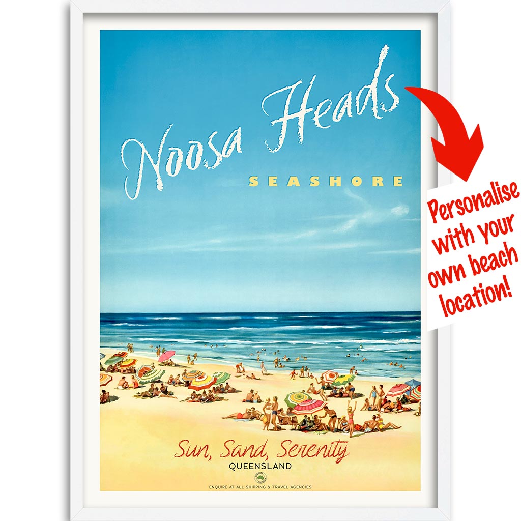 Your Own Beach Location | Personalise It Or Keep Noosa Heads A3 297 X 420Mm 11.7 16.5 Inches /