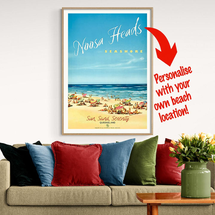 Your Own Beach Location | Personalise It Or Keep Noosa Heads Print Art