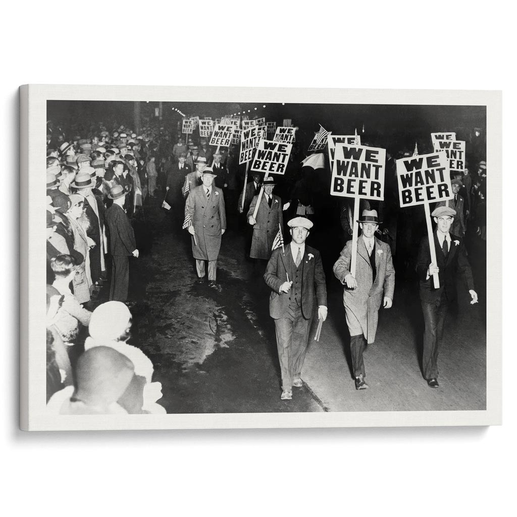 We Want Beer 1932 | Usa A4 210 X 297Mm 8.3 11.7 Inches / Stretched Canvas Print Art