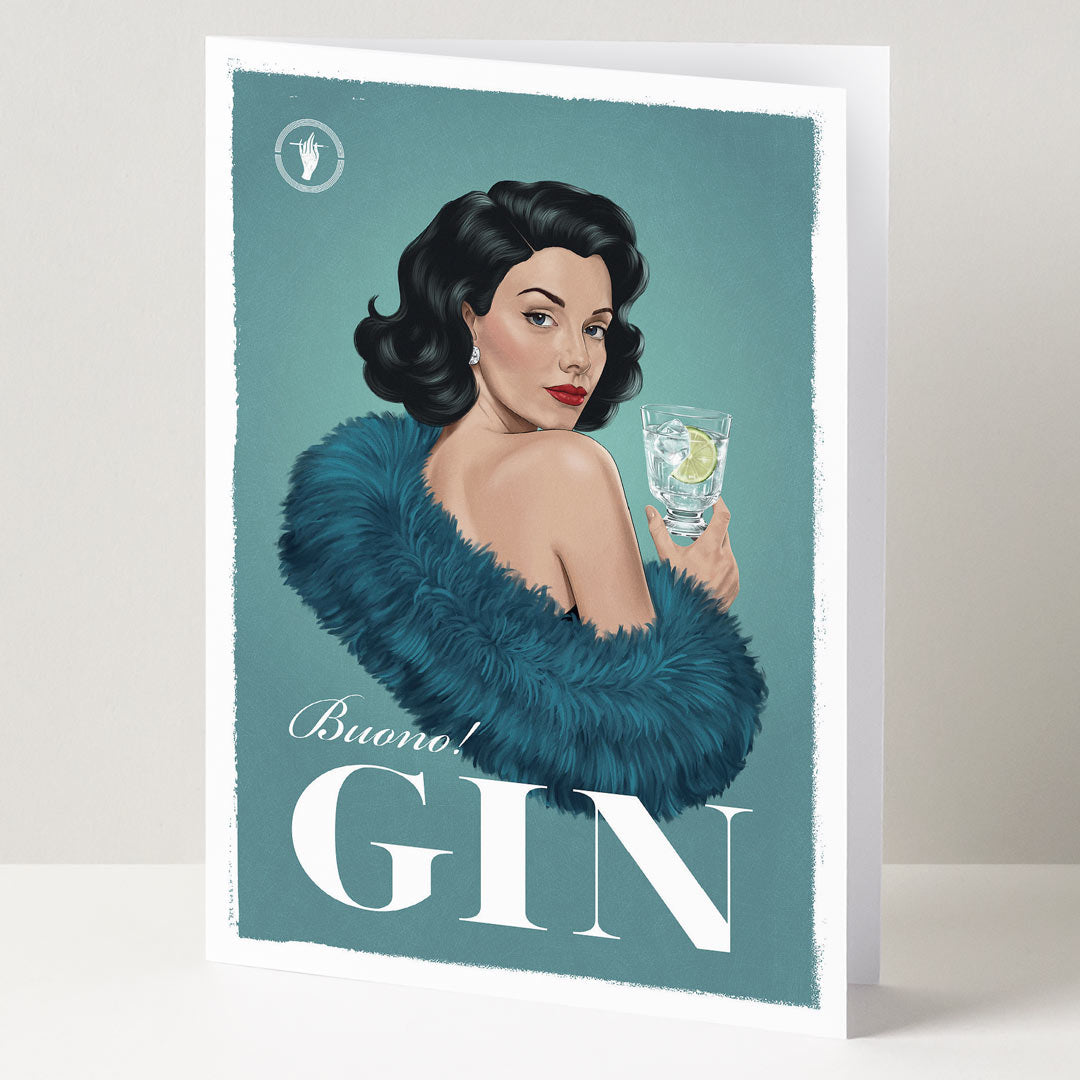 Gin | Italian Retro Greeting Card