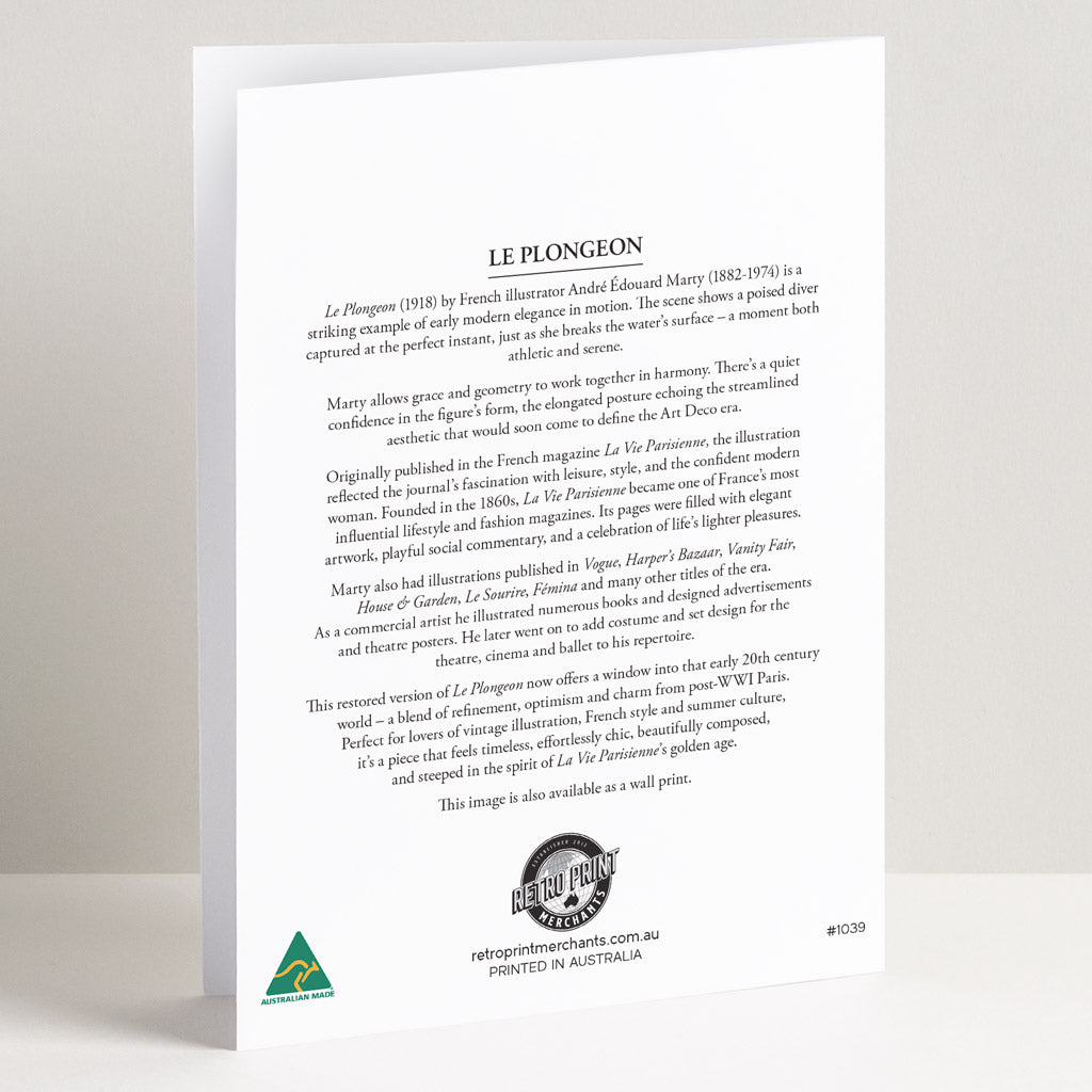 GREETING CARD | LE PLONGEON