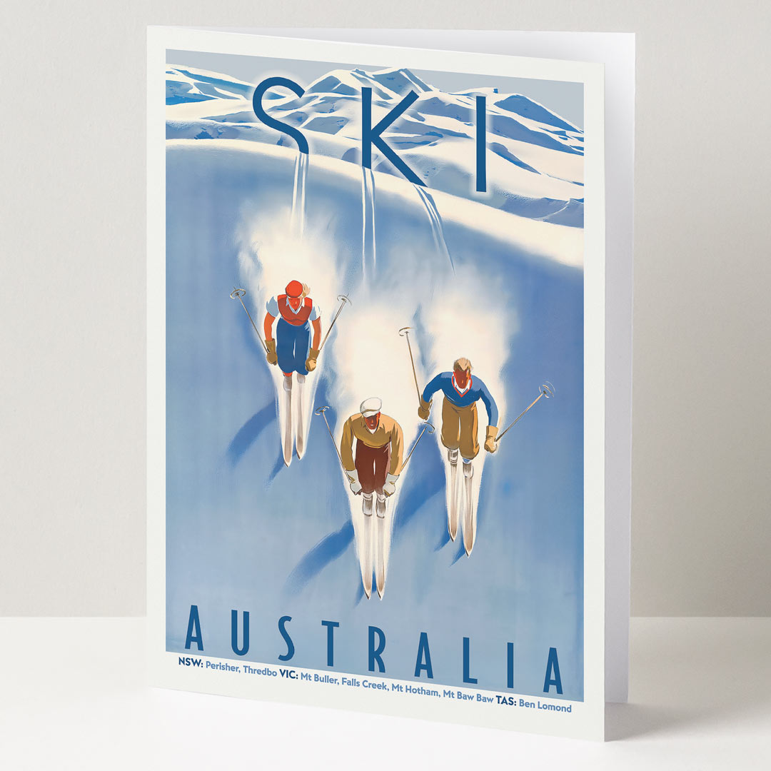 Ski Australia | Retro Australian Greeting Card