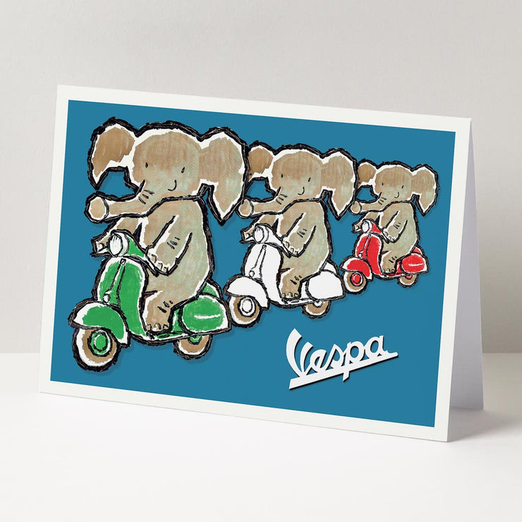 GREETING CARD | VESPA TRIPLETS