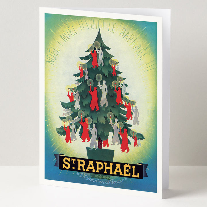 Christmas Tree Cheers | French Vintage Greeting Card