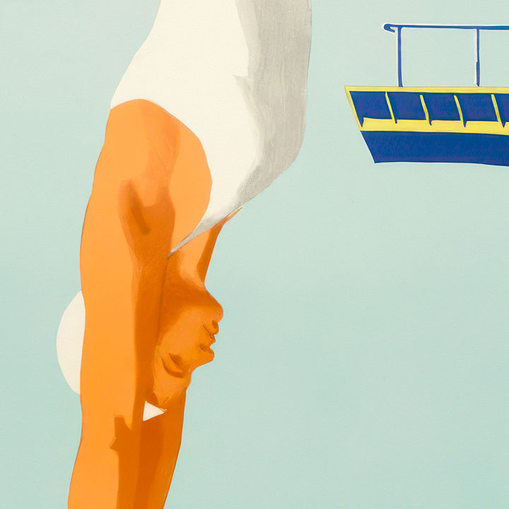 Diving Girl 1957 | Vintage European Wall Art Print