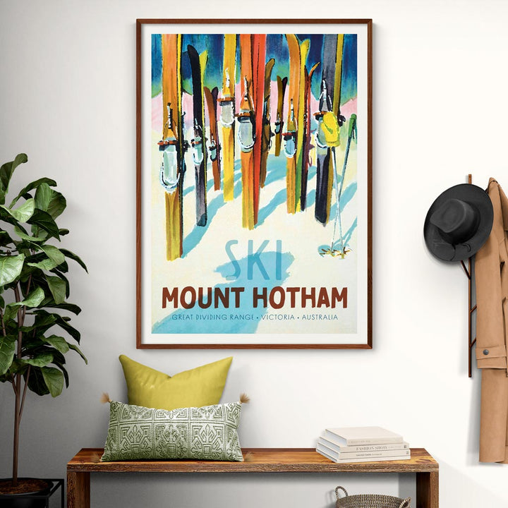 Ski Mount Hotham | Australia A3 297 X 420Mm 11.7 16.5 Inches / Unframed Print Art