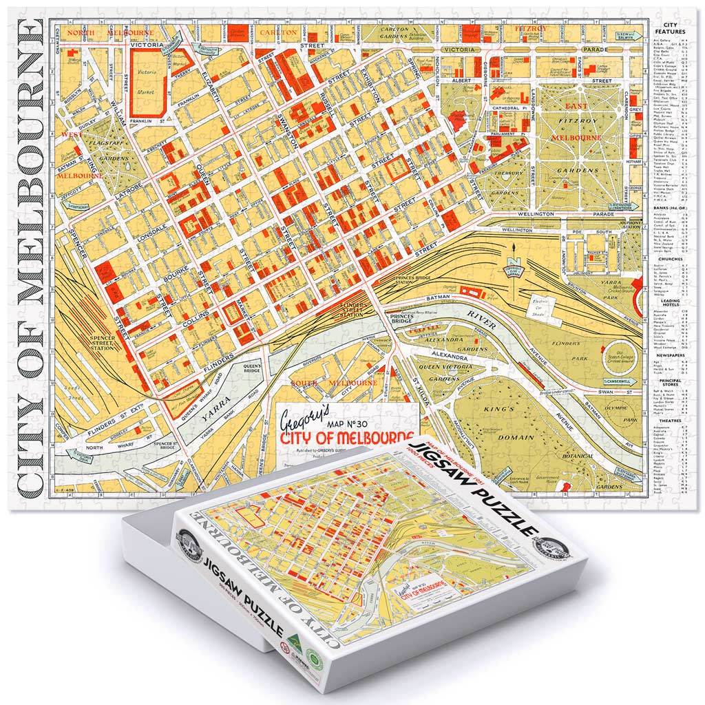 Jigsaw Puzzle | Map Of Melbourne 1951 Jigsaw Puzzle