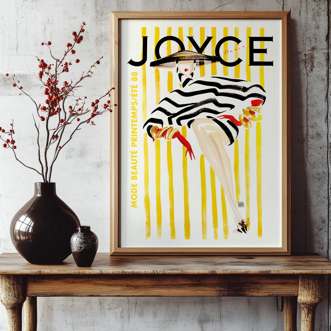 Joyce Magazine 1988 | French Vintage Cover Wall Art Print