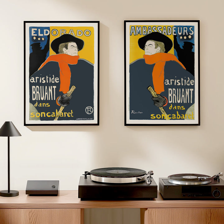 TOULOUSE-LAUTREC FRAMED SET OF 2
