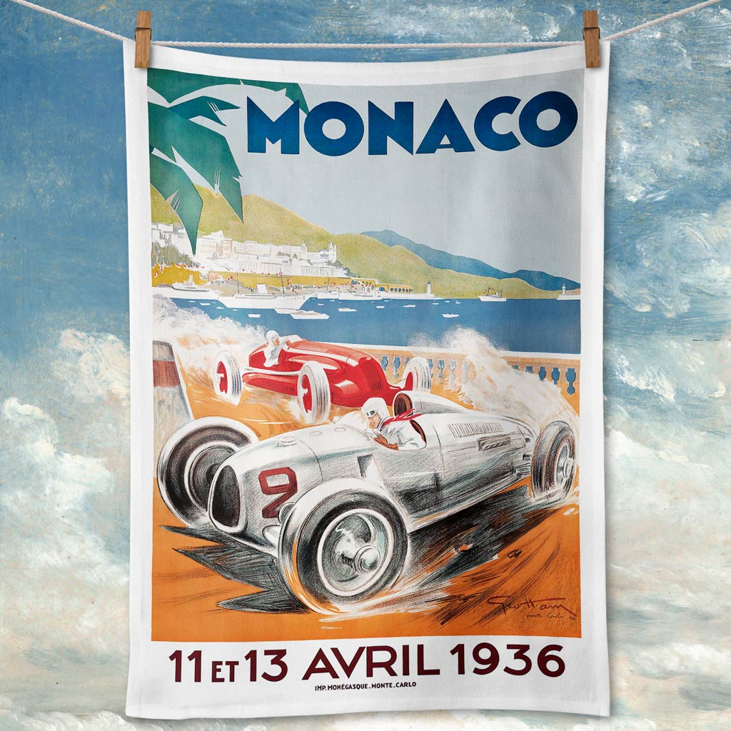 Linen Tea Towel | Monaco 1936 Linen Tea Towel