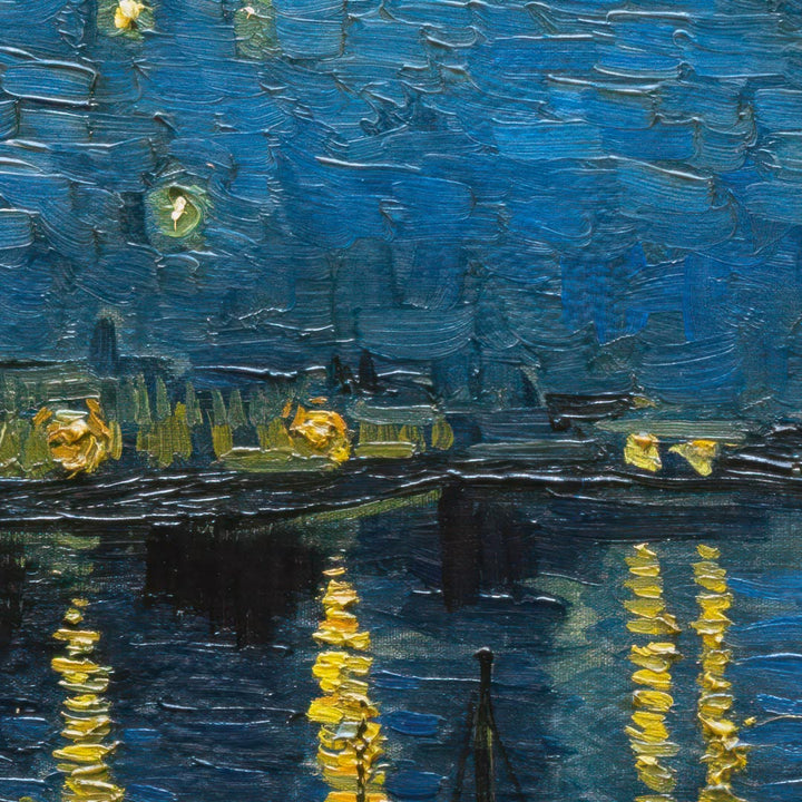Van Gogh Starry Night Over The Rhone | Post-Impressionist Painting Art Print