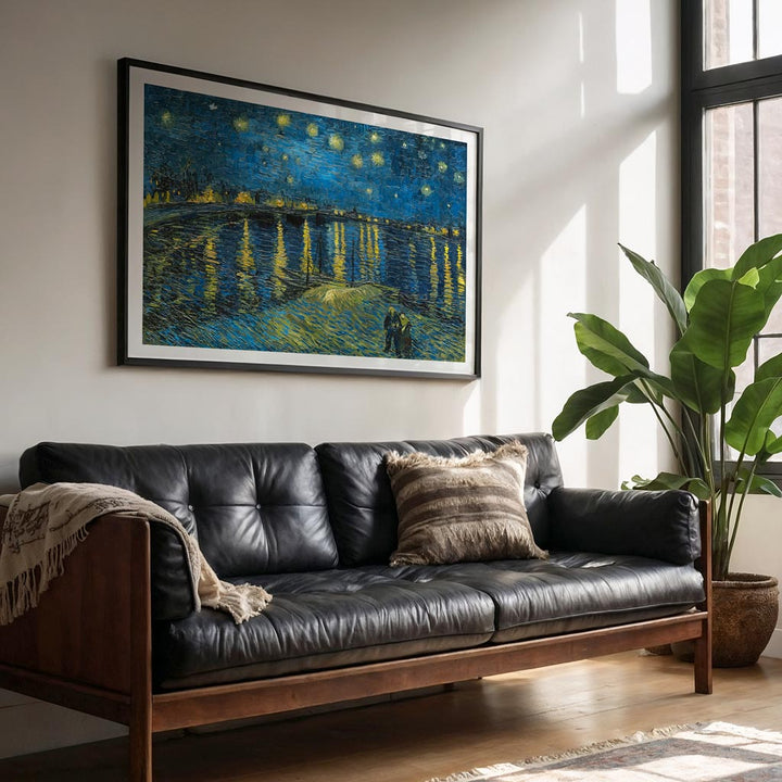 Van Gogh Starry Night Over The Rhone | Post-Impressionist Painting Art Print