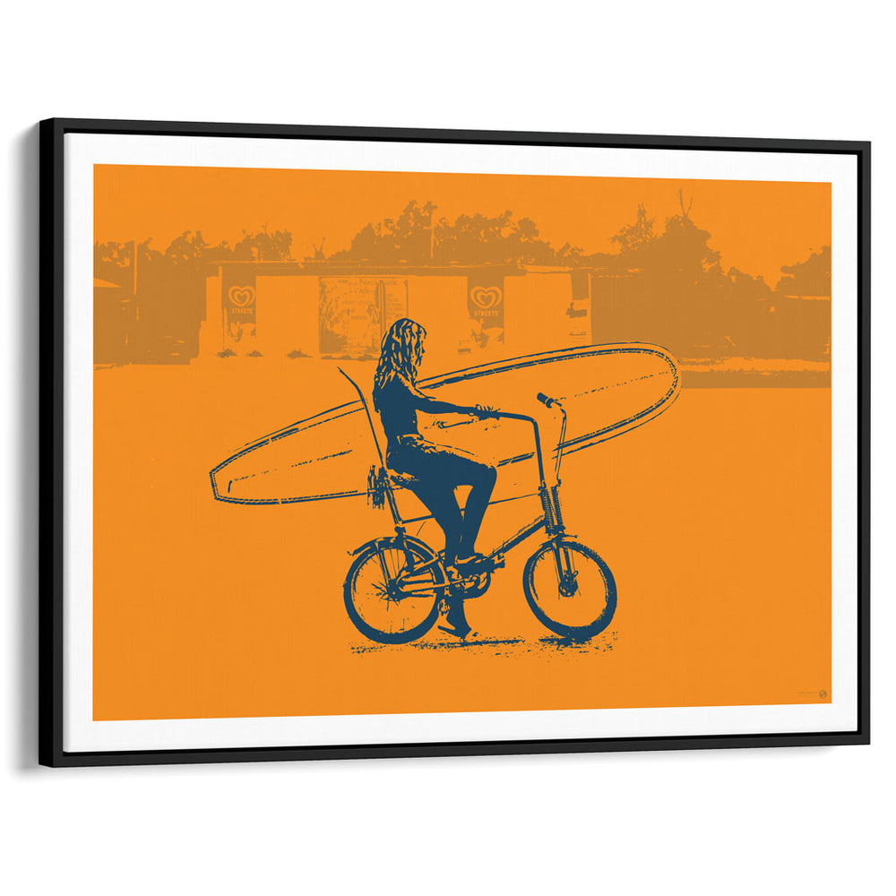 Grom Dragster | Australia A3 297 X 420Mm 11.7 16.5 Inches / Canvas Floating Frame - Black Timber