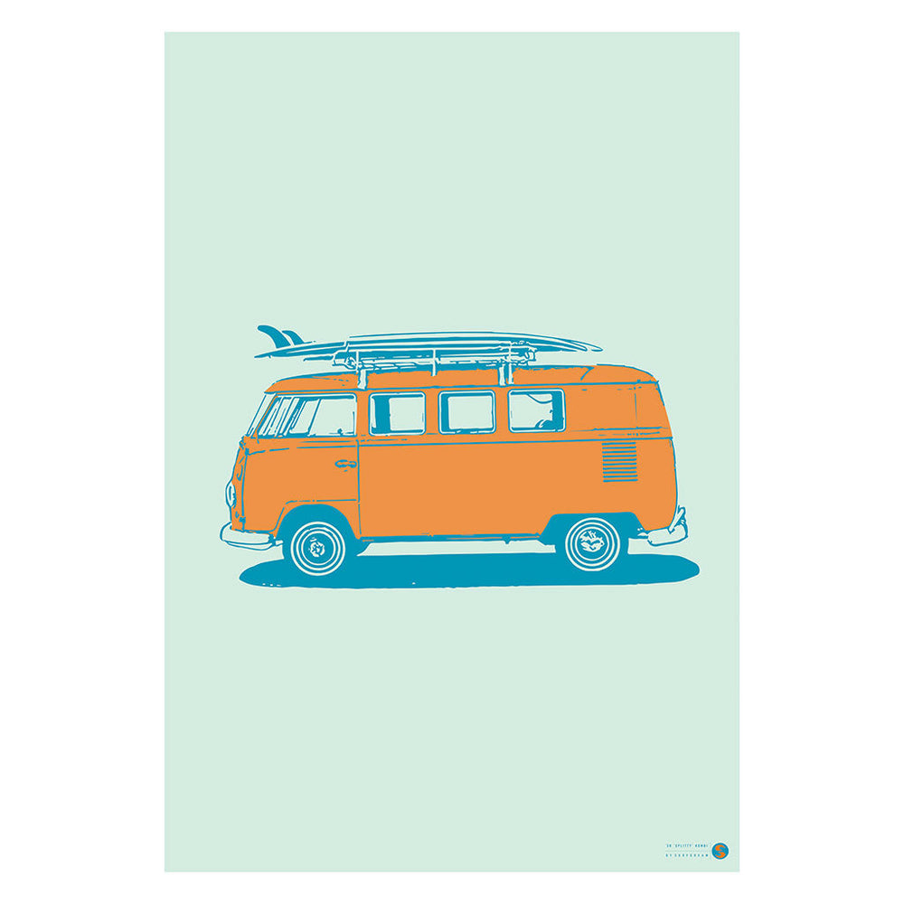 Surf Vw Kombi 1958 | Australia Print Art