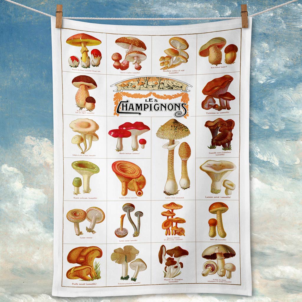 Linen Tea Towel | Champignons Linen Tea Towel