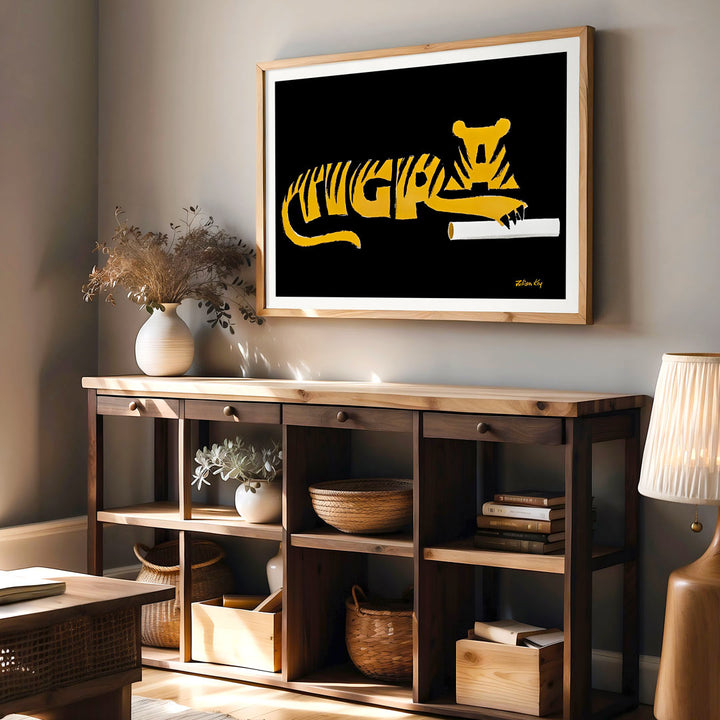 Tigra Poster 1965 | Belgian Vintage Advertising Wall Art Print