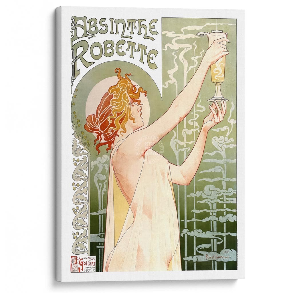 Absinthe Robette | France A3 297 X 420Mm 11.7 16.5 Inches / Stretched Canvas Print Art