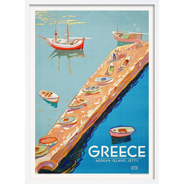 Aegean Islands | Greece A3 297 X 420Mm 11.7 16.5 Inches / Framed Print - White Timber Art