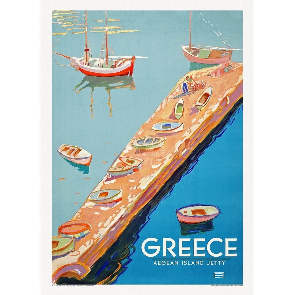 Aegean Islands | Greece A3 297 X 420Mm 11.7 16.5 Inches / Unframed Print Art