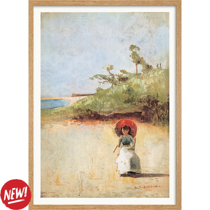 All On A Summer’s Day | Australia A3 297 X 420Mm 11.7 16.5 Inches / Framed Print: Natural Oak