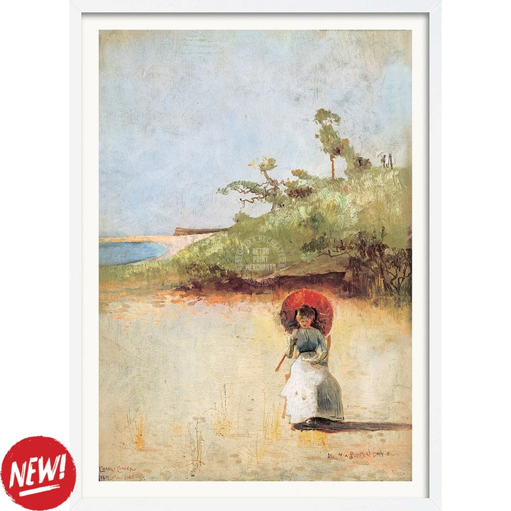 All On A Summer’s Day | Australia A3 297 X 420Mm 11.7 16.5 Inches / Framed Print: White Timber