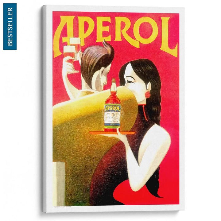 Aperol 1990 | Italy A3 297 X 420Mm 11.7 16.5 Inches / Stretched Canvas Print Art
