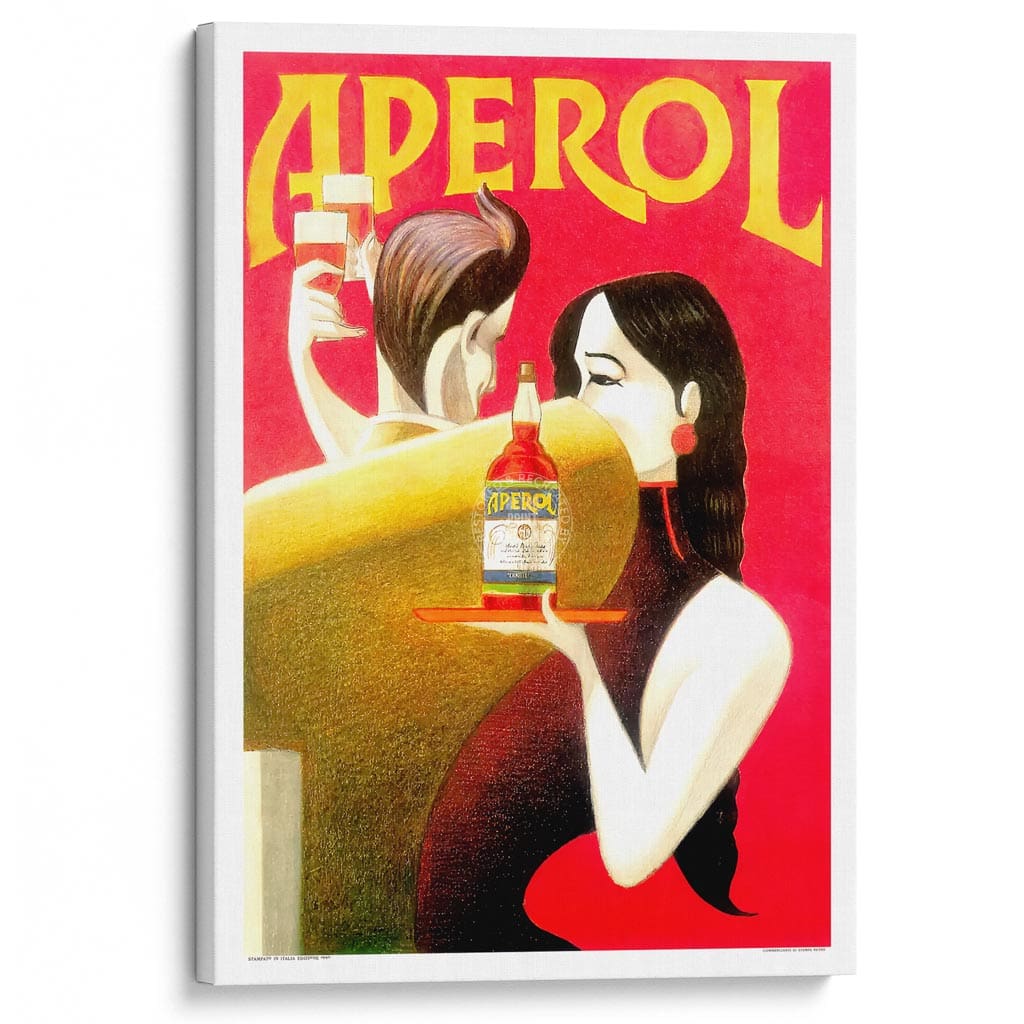 Aperol 1990 | Italy A3 297 X 420Mm 11.7 16.5 Inches / Stretched Canvas Print Art