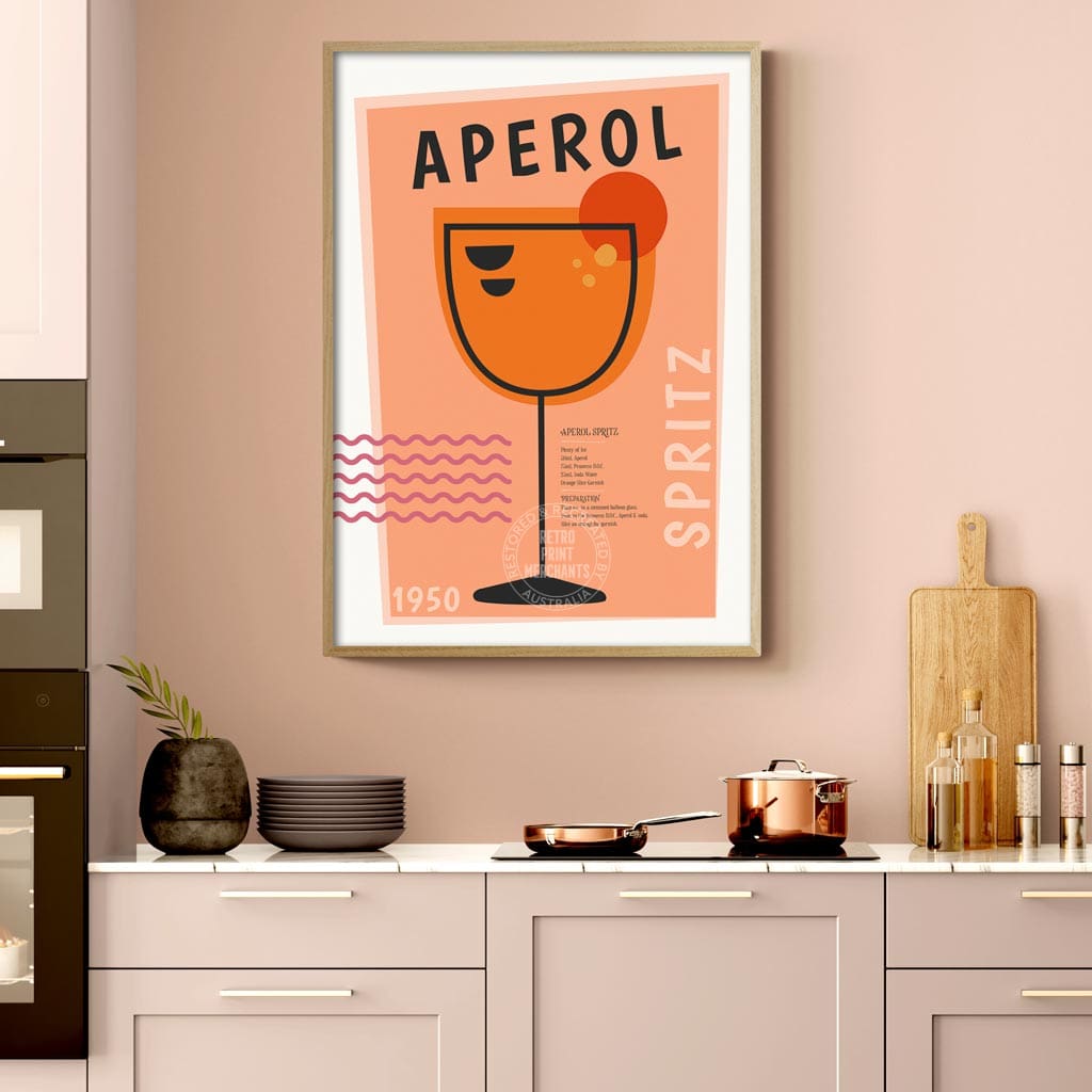 Aperol Spritz Cocktail | Worldwide A4 210 X 297Mm 8.3 11.7 Inches / Unframed Print Art