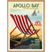 Apollo Bay | Australia A4 210 X 297Mm 8.3 11.7 Inches / Framed Print: Natural Oak Timber Print Art