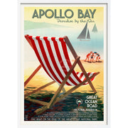 Apollo Bay | Australia A4 210 X 297Mm 8.3 11.7 Inches / Framed Print: White Timber Print Art