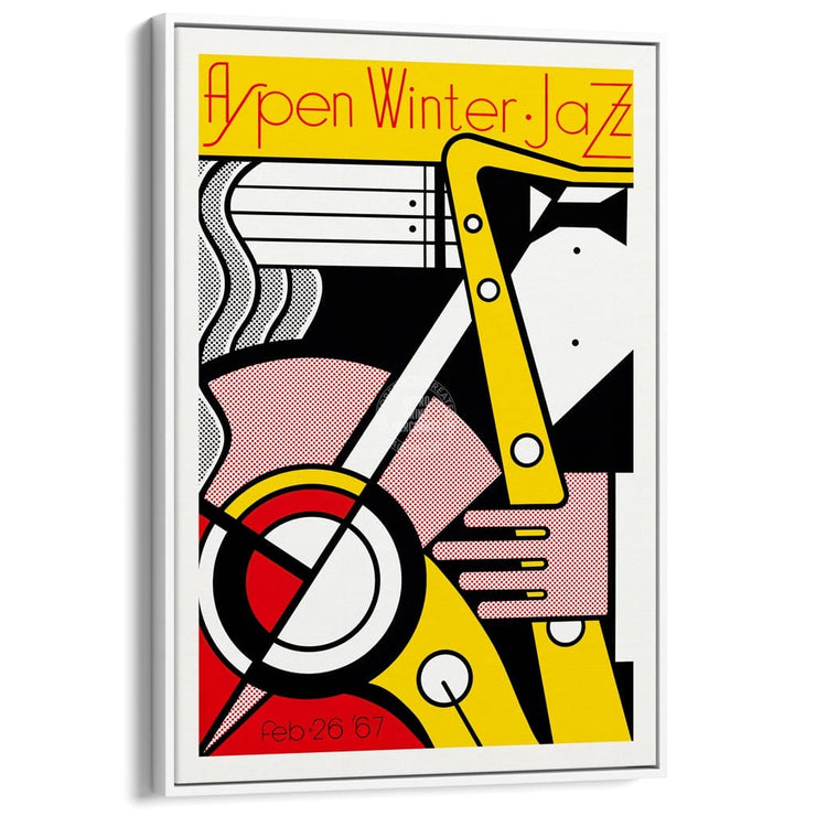 Aspen Winter Jazz | Usa A4 210 X 297Mm 8.3 11.7 Inches / Canvas Floating Frame: White Timber Print