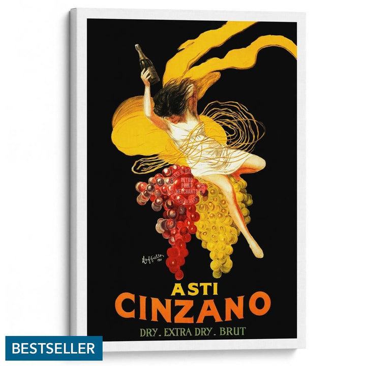 Asti Cinzano | Italy A3 297 X 420Mm 11.7 16.5 Inches / Stretched Canvas Print Art