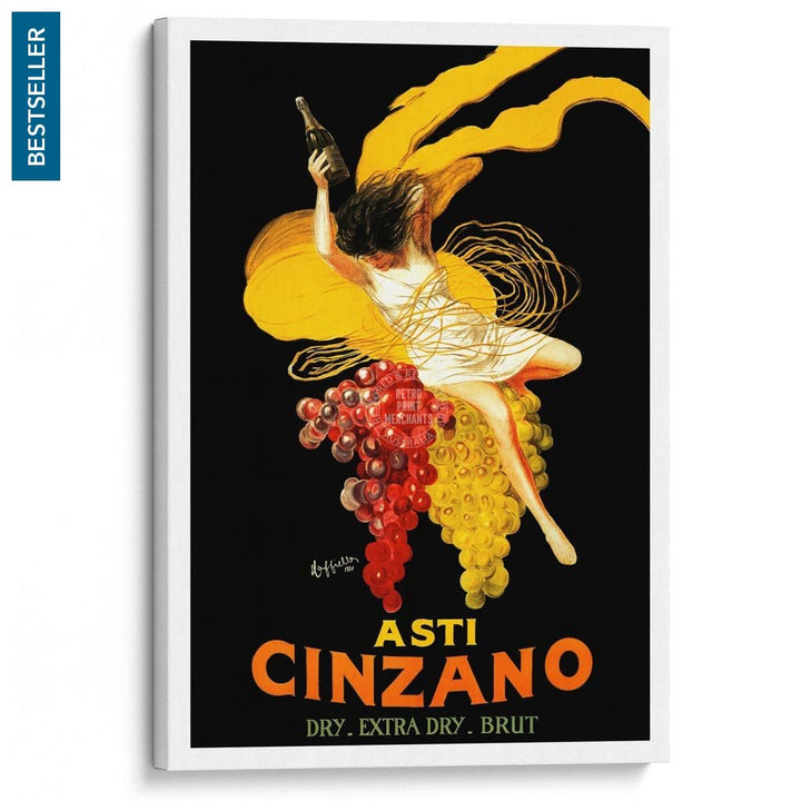 Asti Cinzano | Italy A3 297 X 420Mm 11.7 16.5 Inches / Stretched Canvas Print Art