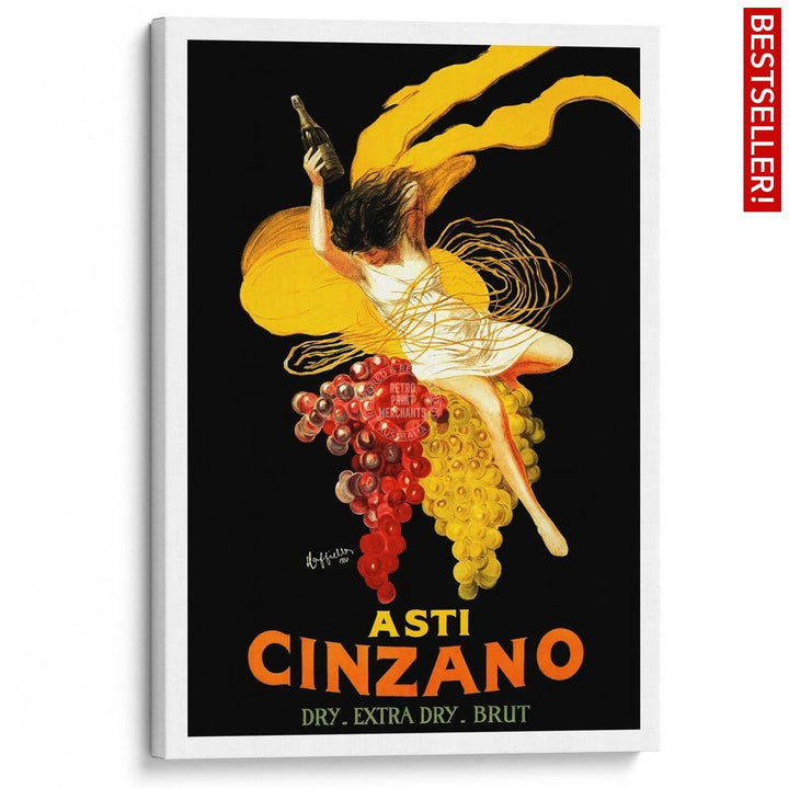 Asti Cinzano | Italy A3 297 X 420Mm 11.7 16.5 Inches / Stretched Canvas Print Art