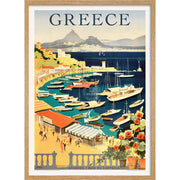 Athens | Greece A4 210 X 297Mm 8.3 11.7 Inches / Framed Print: Natural Oak Timber Print Art