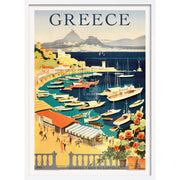 Athens | Greece A4 210 X 297Mm 8.3 11.7 Inches / Framed Print: White Timber Print Art