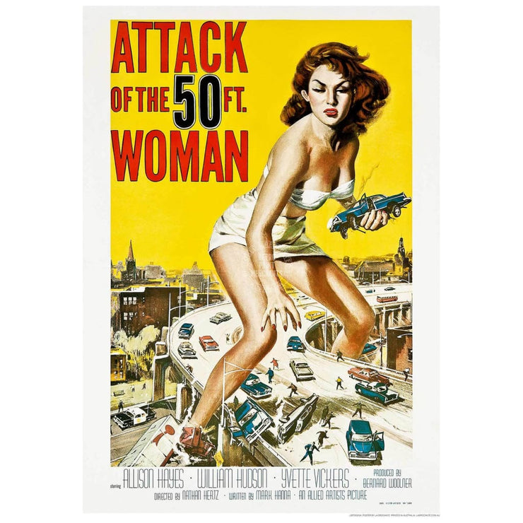Attack Of The 50 Foot Woman Movie | Usa 422Mm X 295Mm 16.6 11.6 A3 / Unframed Print Art