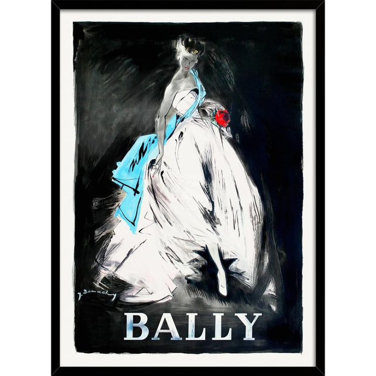 Bally Elegance | Switzerland A4 210 X 297Mm 8.3 11.7 Inches / Framed Print: Black Timber Print Art