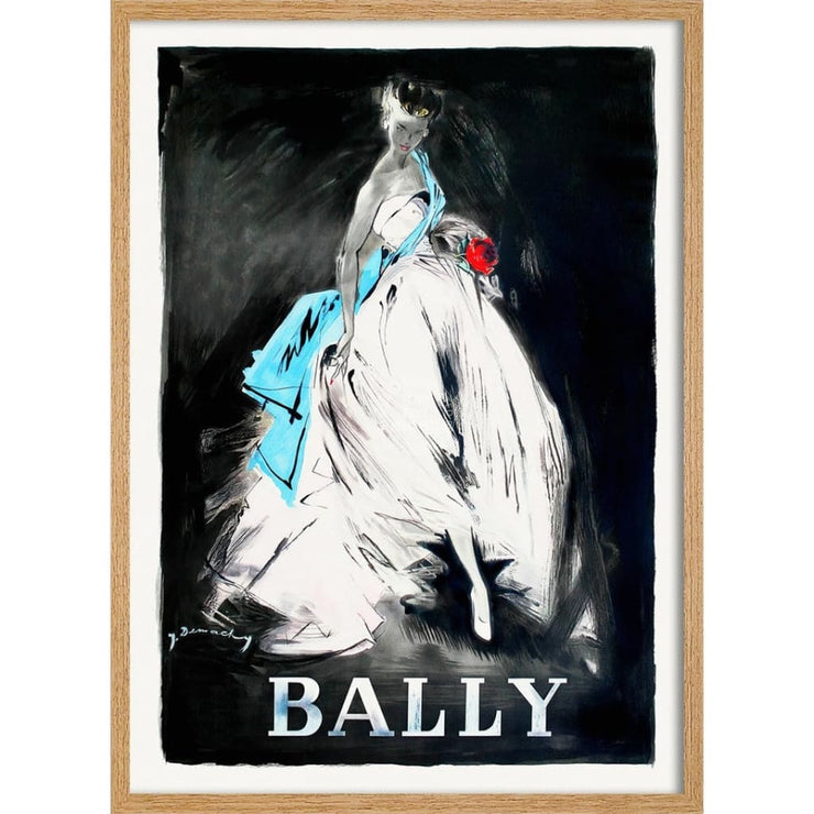 Bally Elegance | Switzerland A4 210 X 297Mm 8.3 11.7 Inches / Framed Print: Natural Oak Timber Print