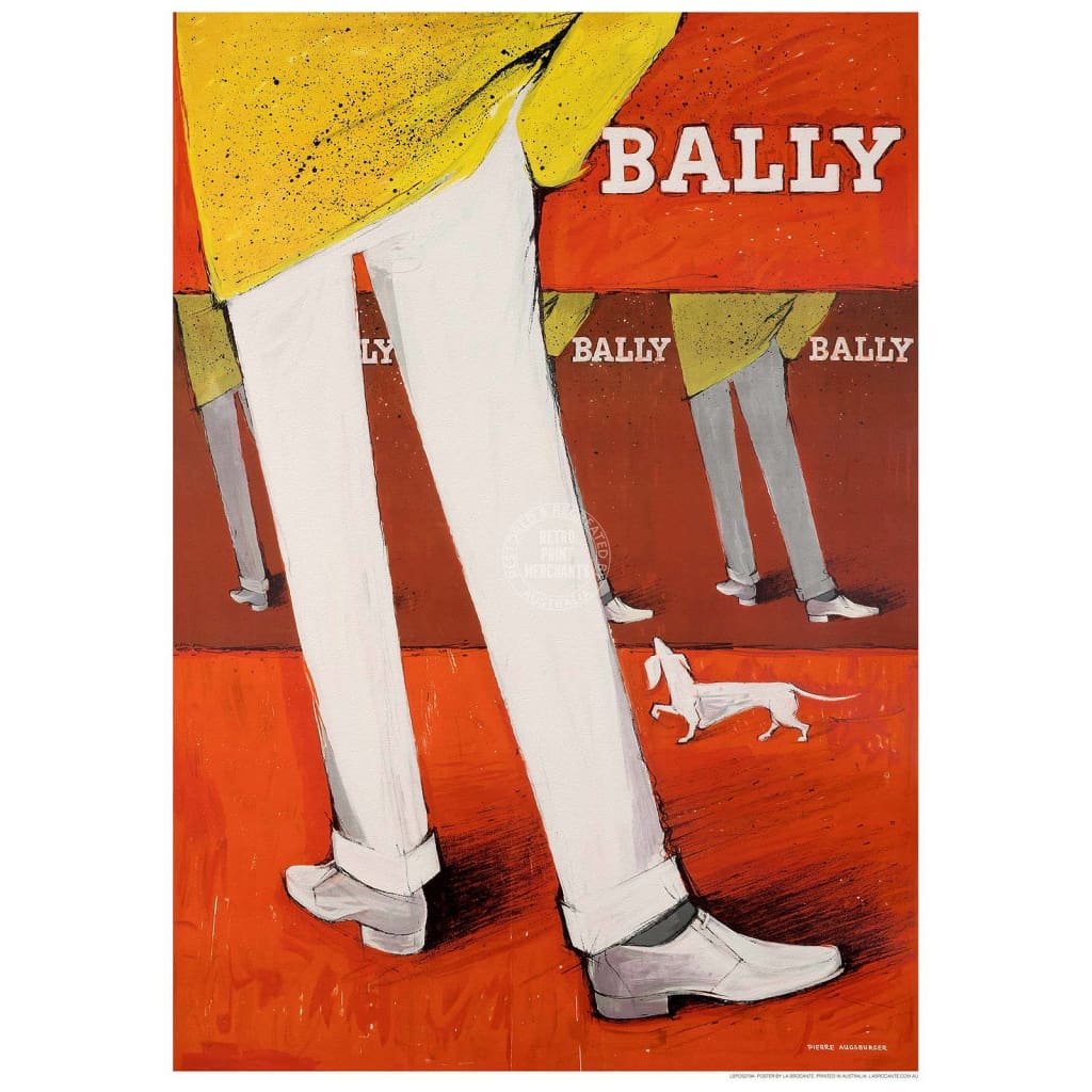 Bally Men Dog | Switzerland 422Mm X 295Mm 16.6 11.6 A3 / Unframed Print Art