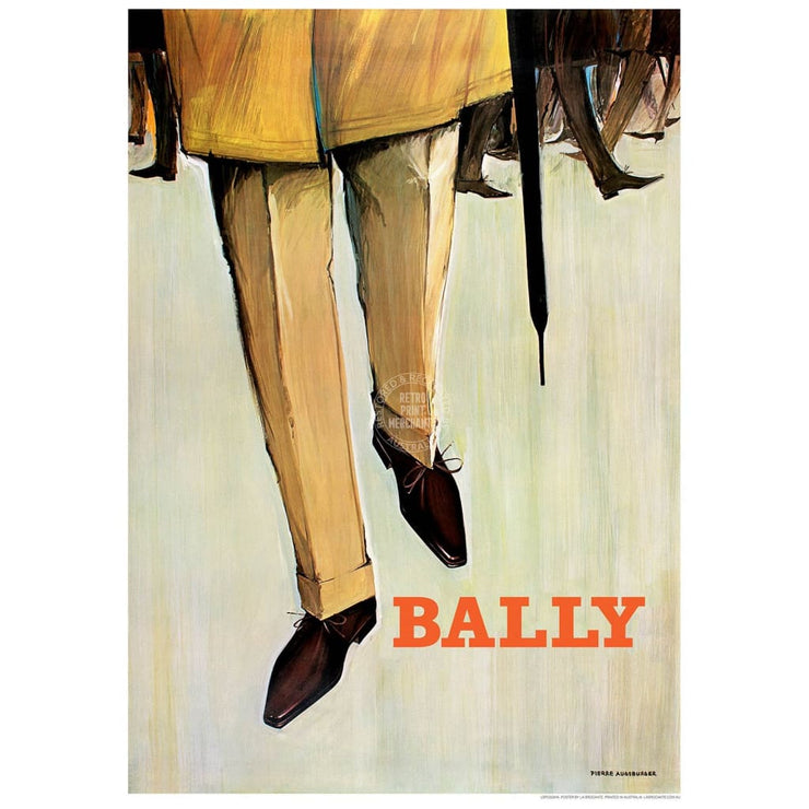 Bally Men Umbrella | Switzerland 422Mm X 295Mm 16.6 11.6 A3 / Unframed Print Art