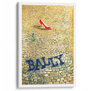 Bally Red Shoe | Switzerland A3 297 X 420Mm 11.7 16.5 Inches / Stretched Canvas Print Art