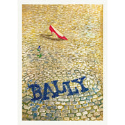 Bally Red Shoe | Switzerland A3 297 X 420Mm 11.7 16.5 Inches / Unframed Print Art