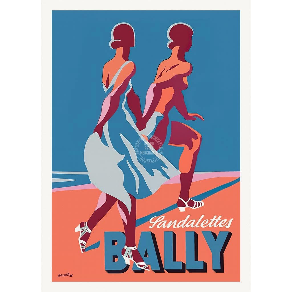 Bally Sandalettes 1935 | Switzerland A3 297 X 420Mm 11.7 16.5 Inches / Unframed Print Art
