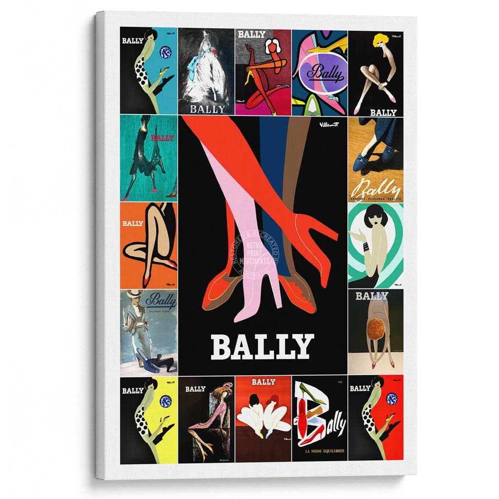 Bally Tango Montage | Switzerland A3 297 X 420Mm 11.7 16.5 Inches / Stretched Canvas Print Art